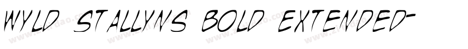 Wyld Stallyns Bold Extended字体转换